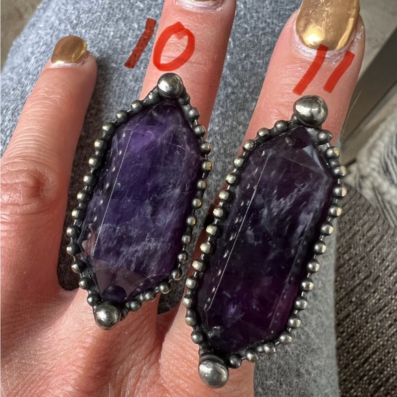 Huge Amethyst Psychic Intuition Ring - Picture 10 of 10